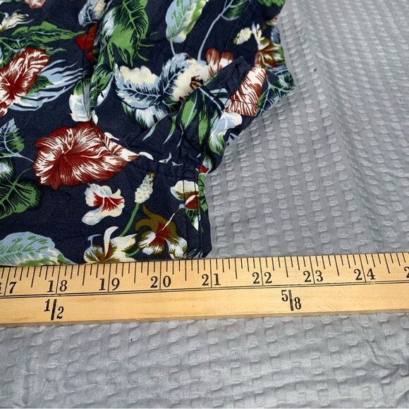 American Heritage Men's Short Sleeve Slim Fit Hawaiian Button Down Shirt M #645 - Picture 6 of 7